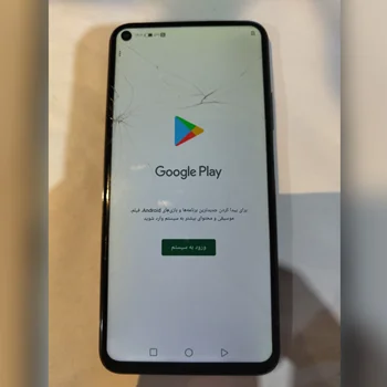 تاچ ال سی دی گوشی موبایل هواوی HUAWEI NOVA 5T با فریم مشکی و باطری فلت اثر انگشت فلت پاور روکاری مطابق عکس گلس فنی شکسته
